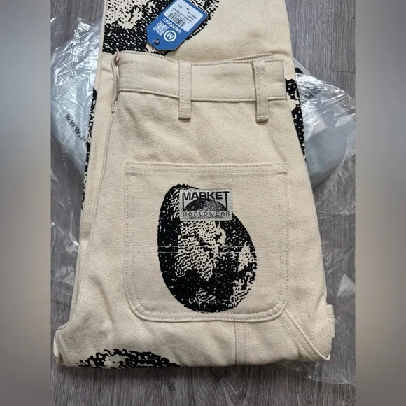 Mens Market Bitmap Carpenter Pants - Picture 7 of 13